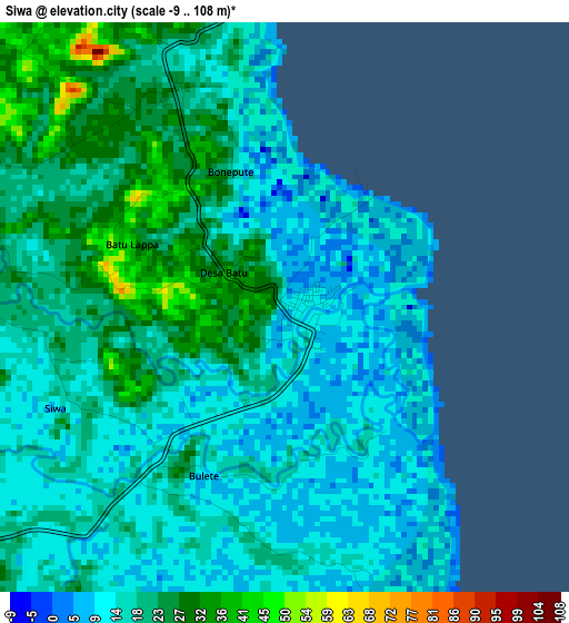 Siwa elevation map