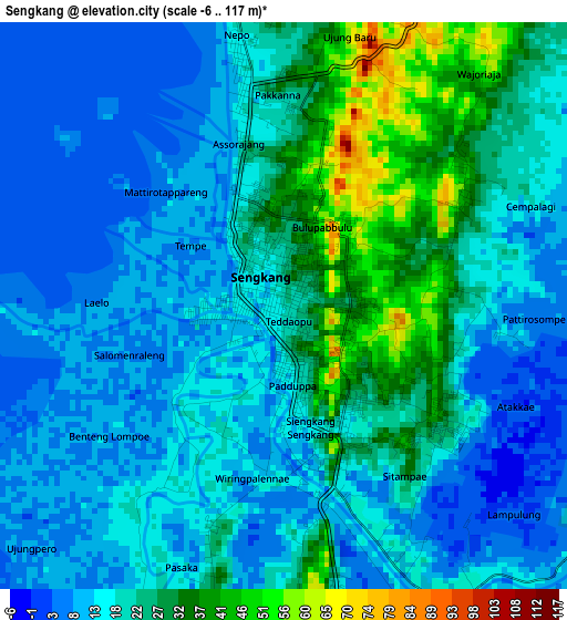 Sengkang elevation map
