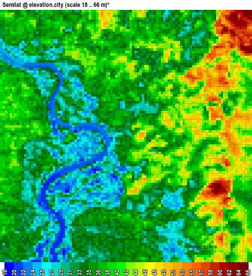 Semilat elevation map