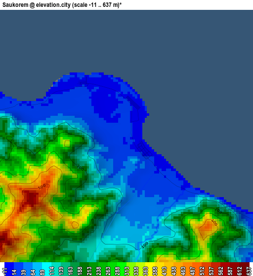Saukorem elevation map