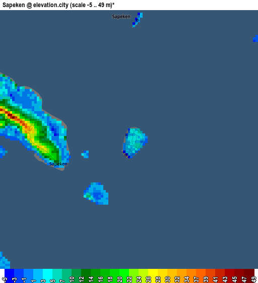 Sapeken elevation map