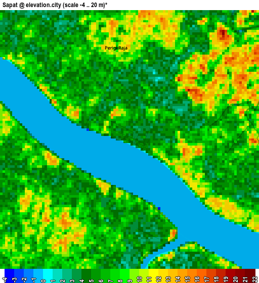 Sapat elevation map