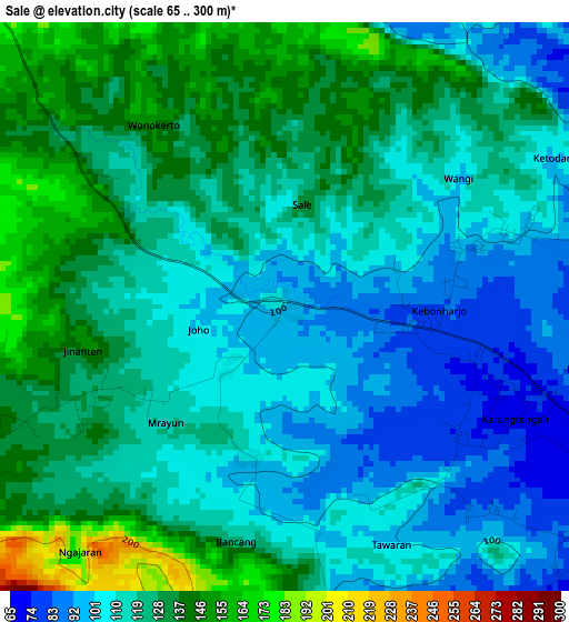Sale elevation map