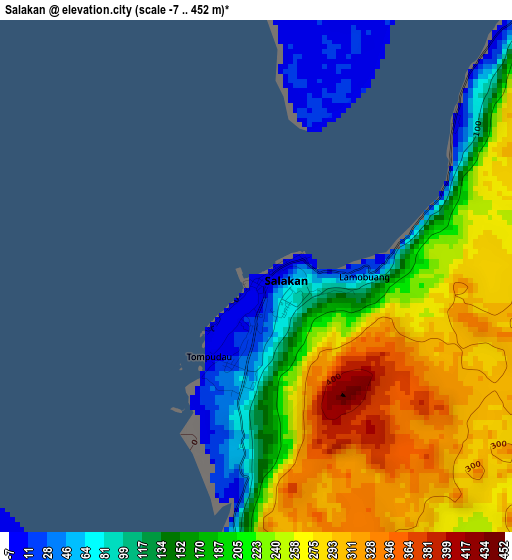 Salakan elevation map