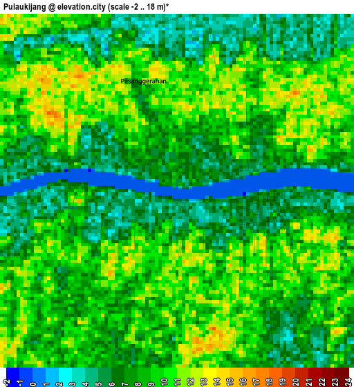 Pulaukijang elevation map