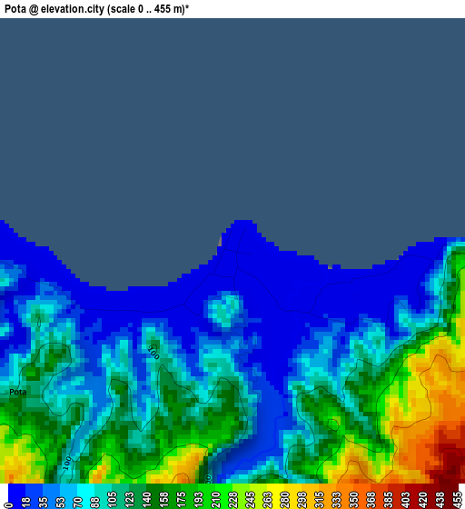 Pota elevation map