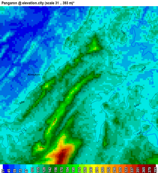 Pangaron elevation map