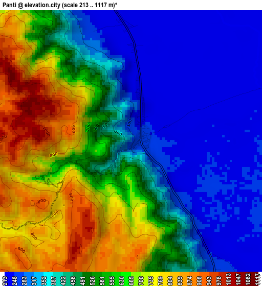 Panti elevation map