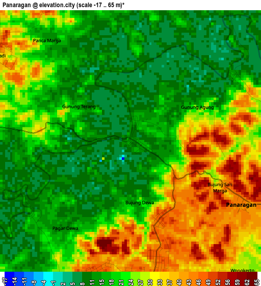 Panaragan elevation map