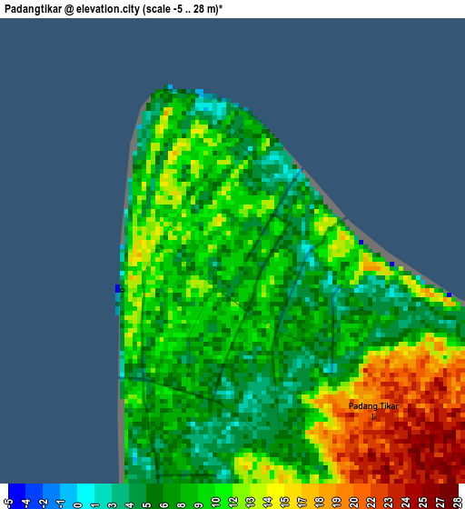 Padangtikar elevation map