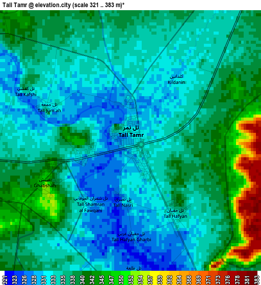 Tall Tamr elevation map