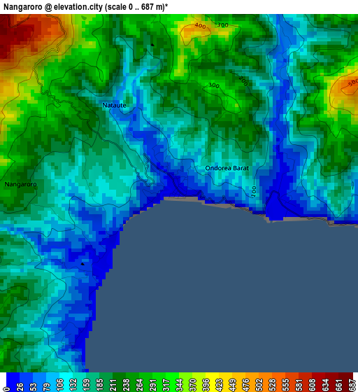 Nangaroro elevation map