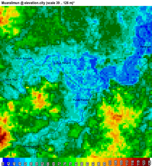 Muaralimun elevation map