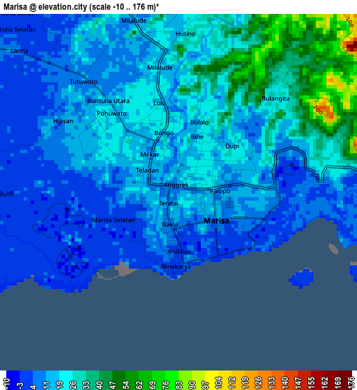 Marisa elevation map