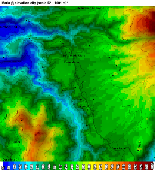 Maria elevation map