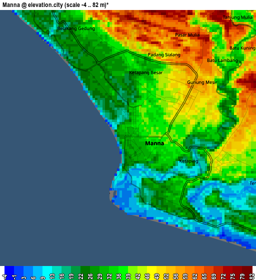 Manna elevation map