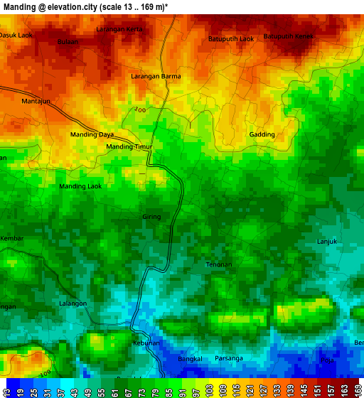 Manding elevation map