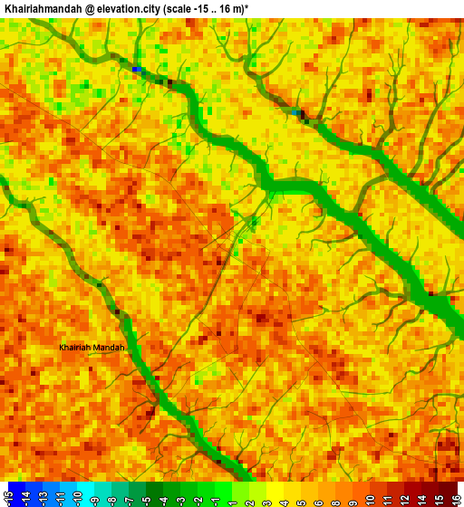 Khairiahmandah elevation map