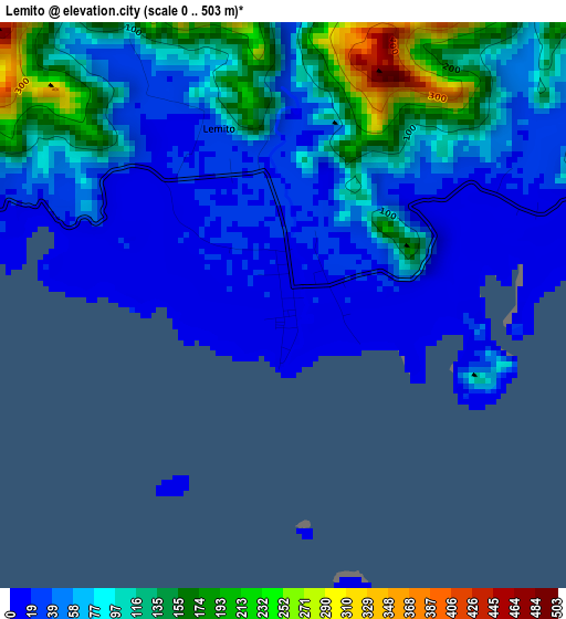 Lemito elevation map