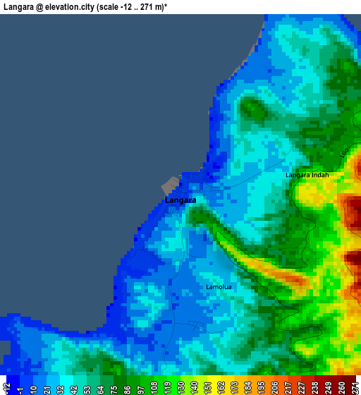Langara elevation map