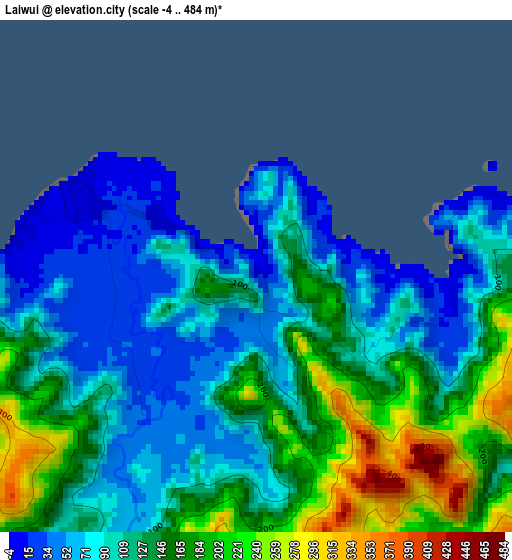 Laiwui elevation map