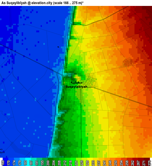 As Suqaylibīyah elevation map