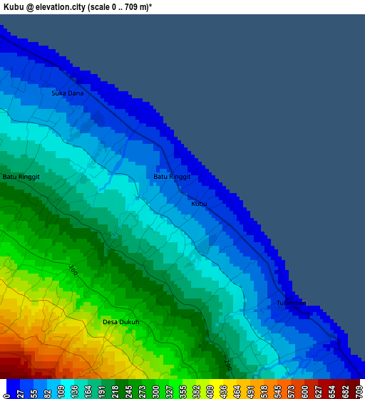 Kubu elevation map