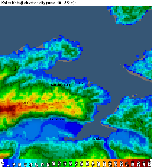 Kokas Kota elevation map