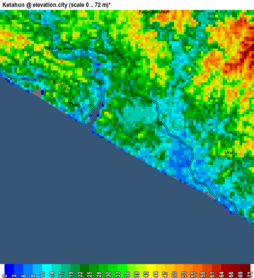 Ketahun elevation map