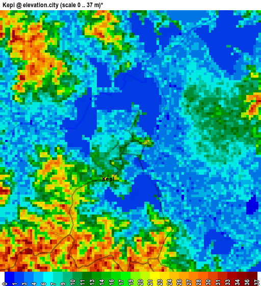 Kepi elevation map