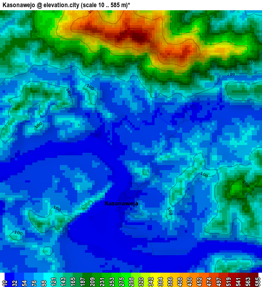 Kasonawejo elevation map