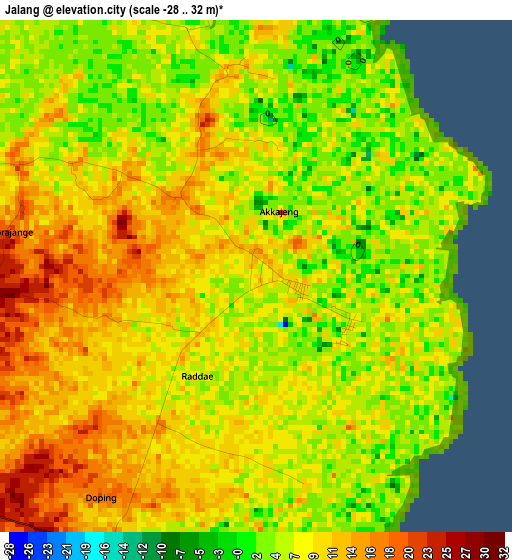 Jalang elevation map