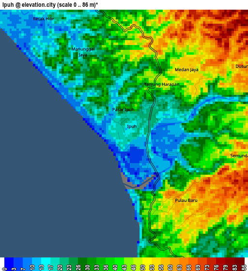 Ipuh elevation map