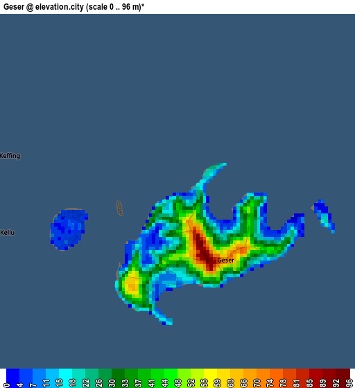 Geser elevation map