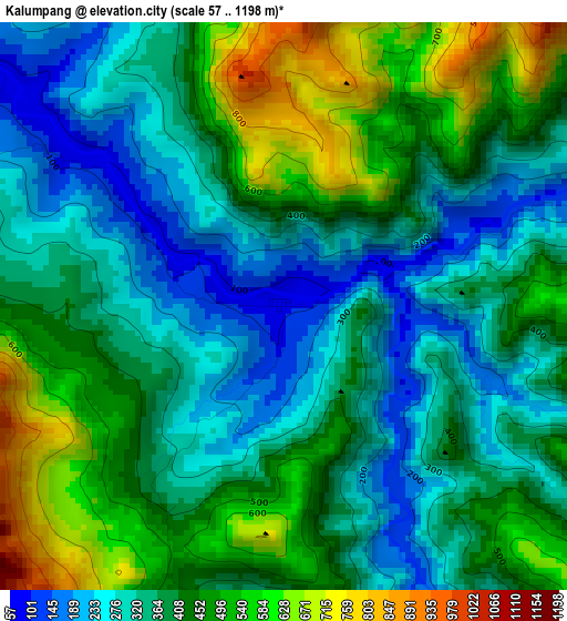 Kalumpang elevation map