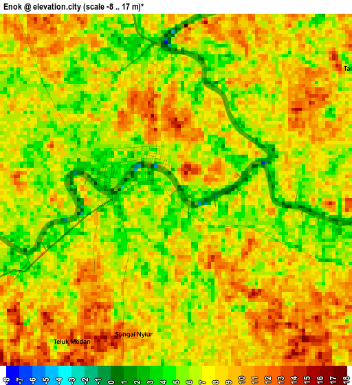 Enok elevation map