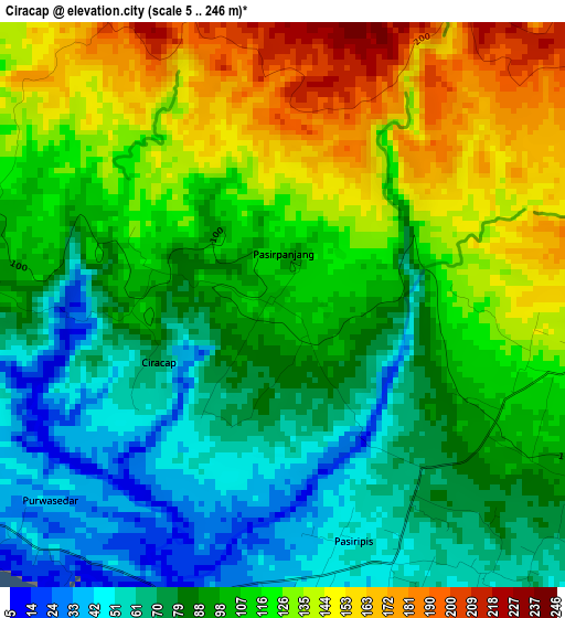 Ciracap elevation map