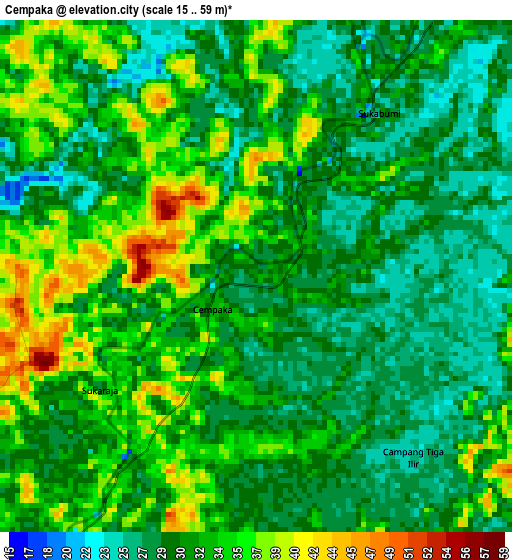 Cempaka elevation map