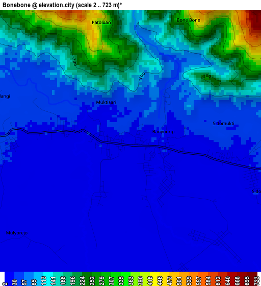 Bonebone elevation map