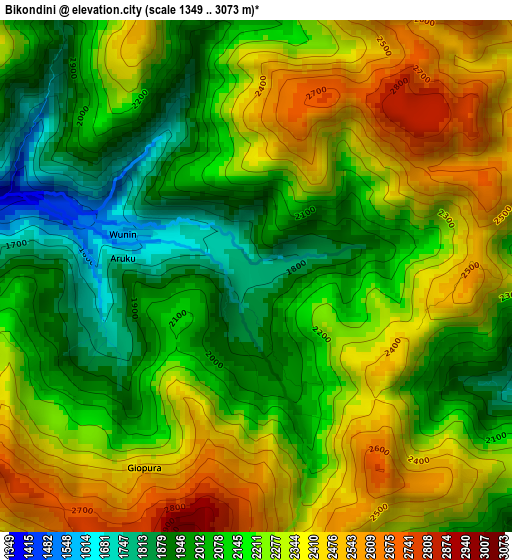 Bikondini elevation map