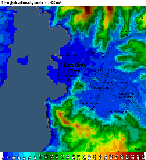 Bima elevation map