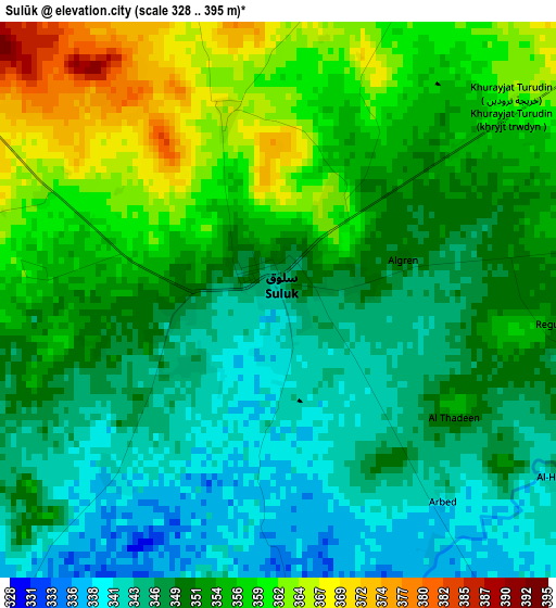 Sulūk elevation map