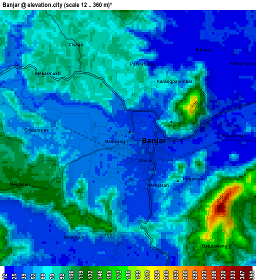 Banjar elevation map