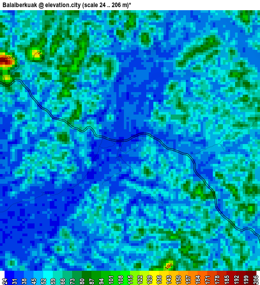 Balaiberkuak elevation map