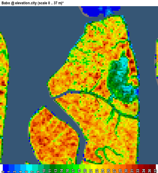 Babo elevation map