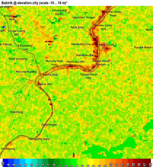 Babirik elevation map