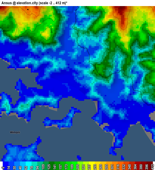Ansus elevation map