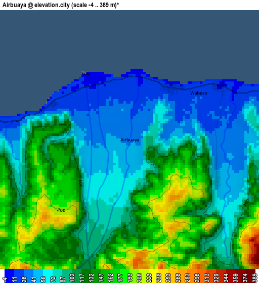 Airbuaya elevation map