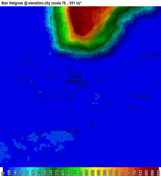 Ban Hatgnao elevation map