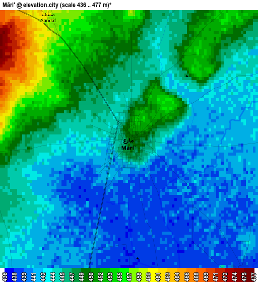 Māri‘ elevation map